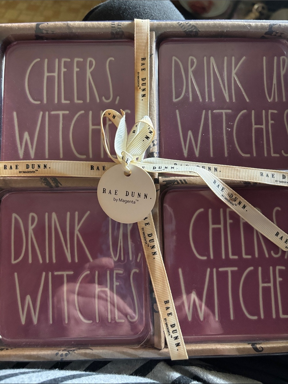 Rae Dunn Witches coasters